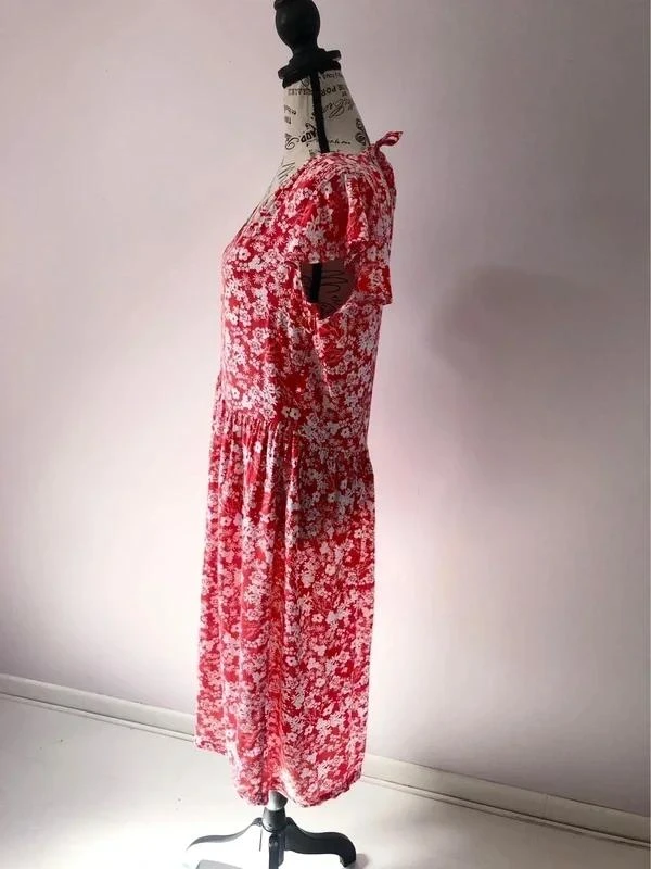 🌺 Red floral dress – In Extenso – Size 40 – Very good condition – photo 12